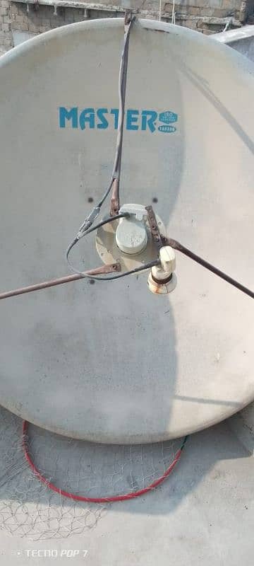 Dish antenna with reciever and Tv / 3no item working ha 0