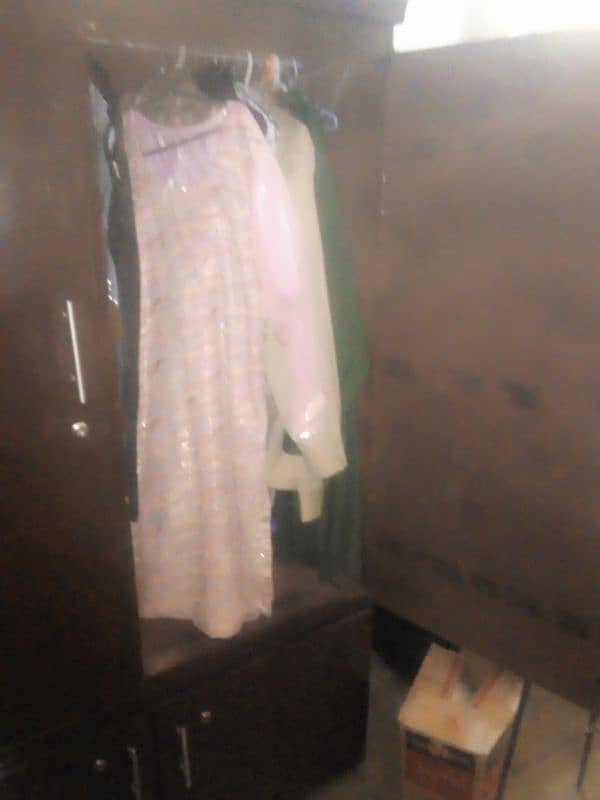 wooden wardrobe for sale in new condition 4