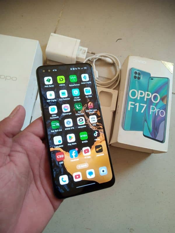 Oppo F17 pro complete box 8+5/128 gb 9