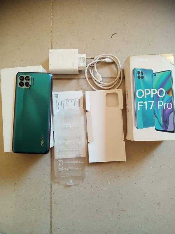 Oppo F17 pro complete box 8+5/128 gb 10