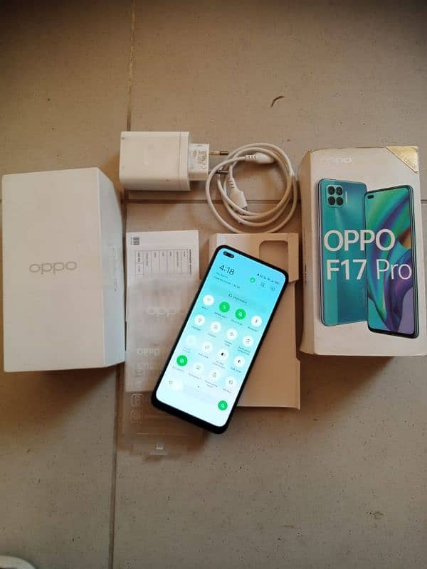 Oppo F17 pro complete box 8+5/128 gb 15