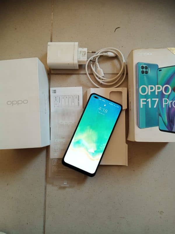 Oppo F17 pro complete box 8+5/128 gb 18