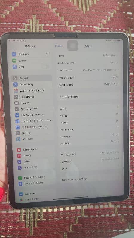 Ipad Pro m1 chip model 2021 120fps 1