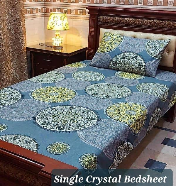 4 Pcs Cotton Printed Single Bedsheet 1