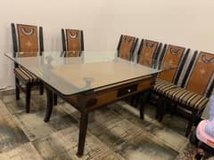 6 chairs dining table