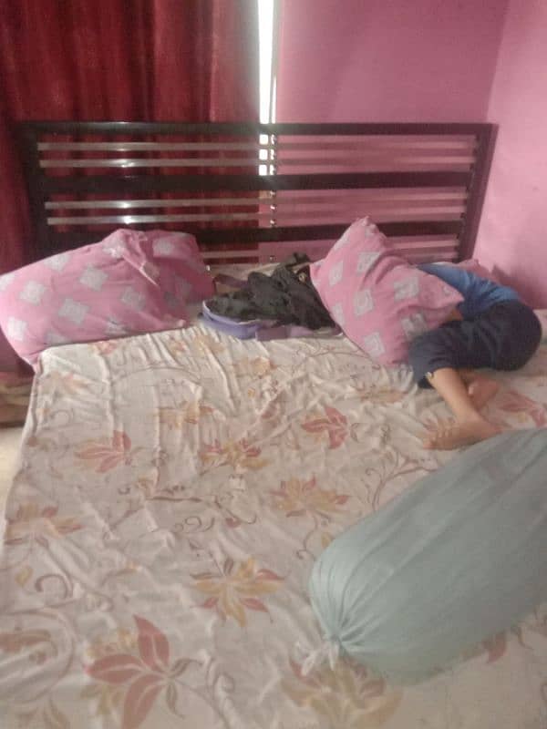 double bed iron without mattress 0