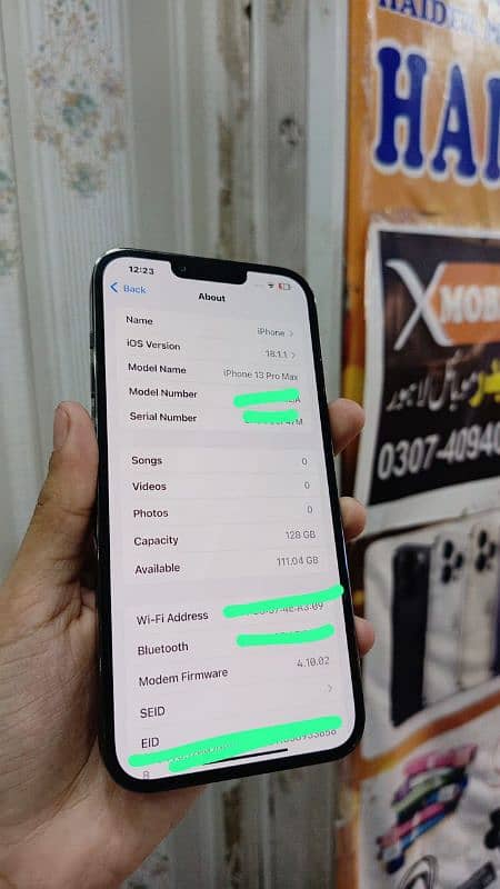 IPHONE 13PROMAX 128GB FACTORY UNLOCKED 88BATTERY 1
