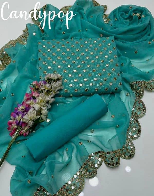 Chiffon Embroidered 3 pc 5