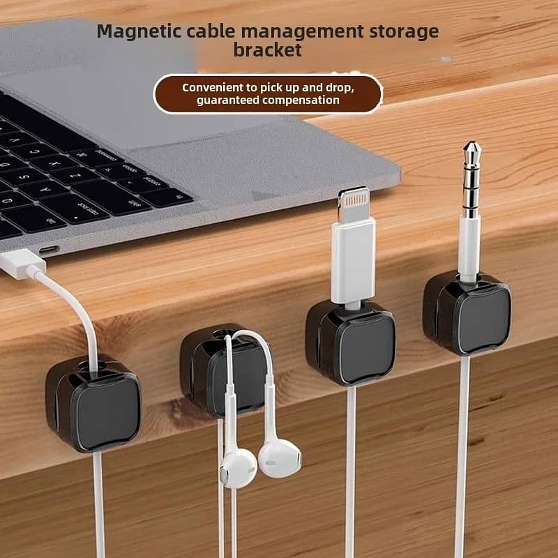 6Pcs Magnetic Cable Clips Set, Wire Organizer, Cable Management Sol 0