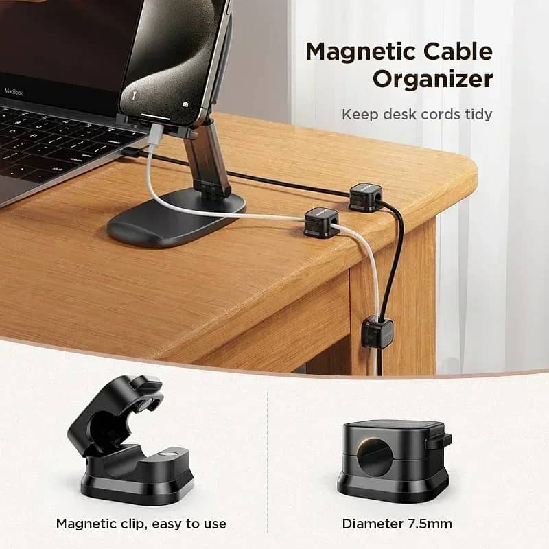 6Pcs Magnetic Cable Clips Set, Wire Organizer, Cable Management Sol 1