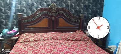 King size wooden bed set wood (Chiniot) 03163792296