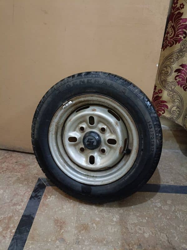 Mehran Car Tubeless Tyre With Rim Best Mehran, Bolan, Alto etc. 0