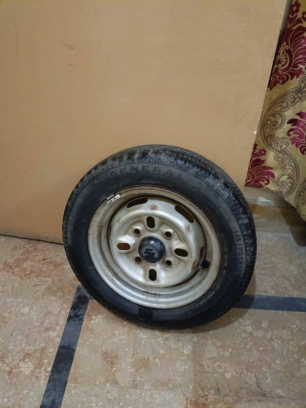 Mehran Car Tubeless Tyre With Rim Best Mehran, Bolan, Alto etc. 1