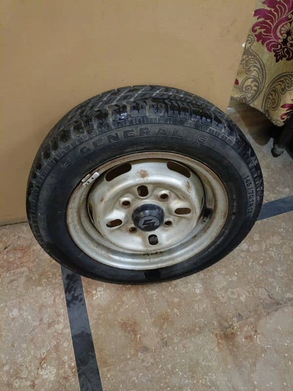 Mehran Car Tubeless Tyre With Rim Best Mehran, Bolan, Alto etc. 2