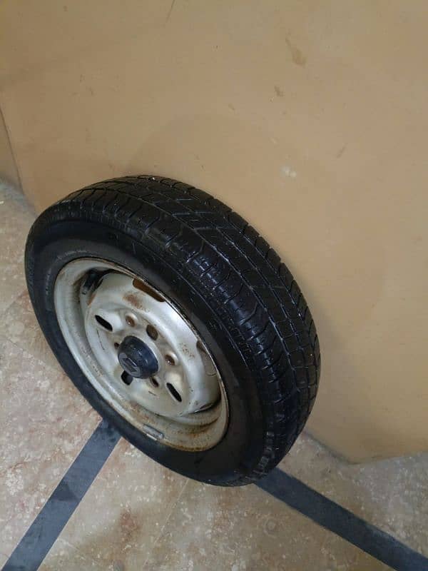 Mehran Car Tubeless Tyre With Rim Best Mehran, Bolan, Alto etc. 7