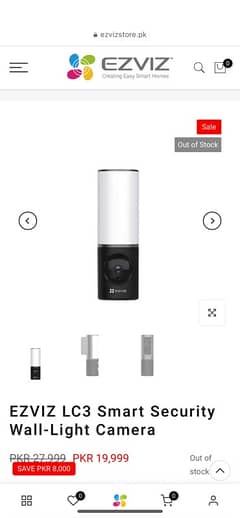 ezviz lc3 box pack camera / door bell camera