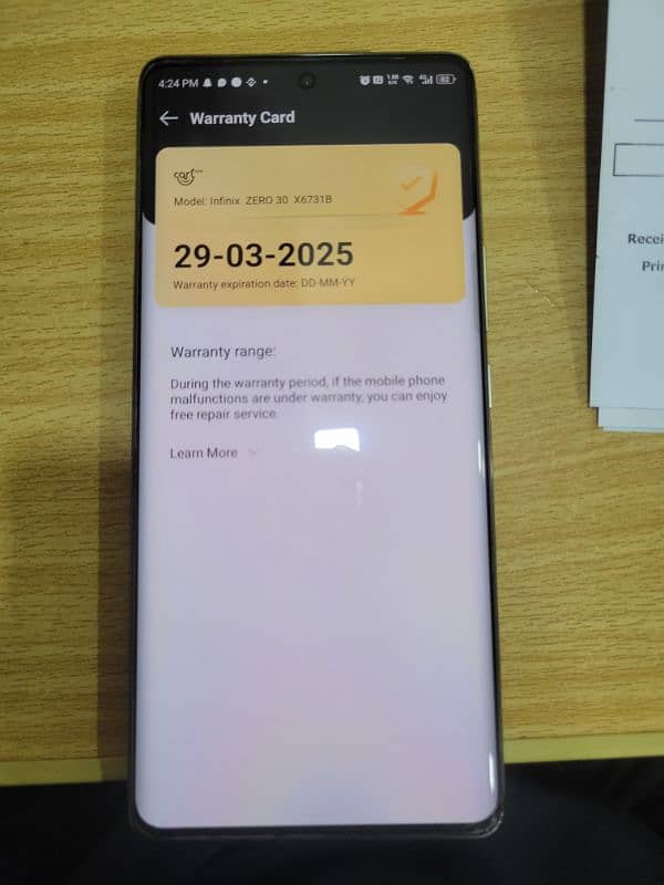 Infinix Zero 30 16/256 with box & charger in 4 months warranty 6