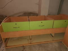 Bed With Attach 3 Drawers