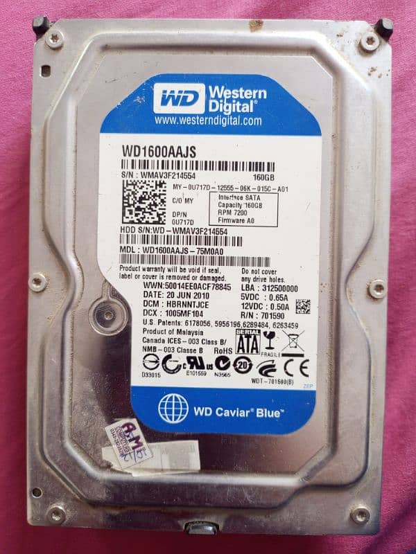 Hard disk WD Caviar blue 160 gb 1