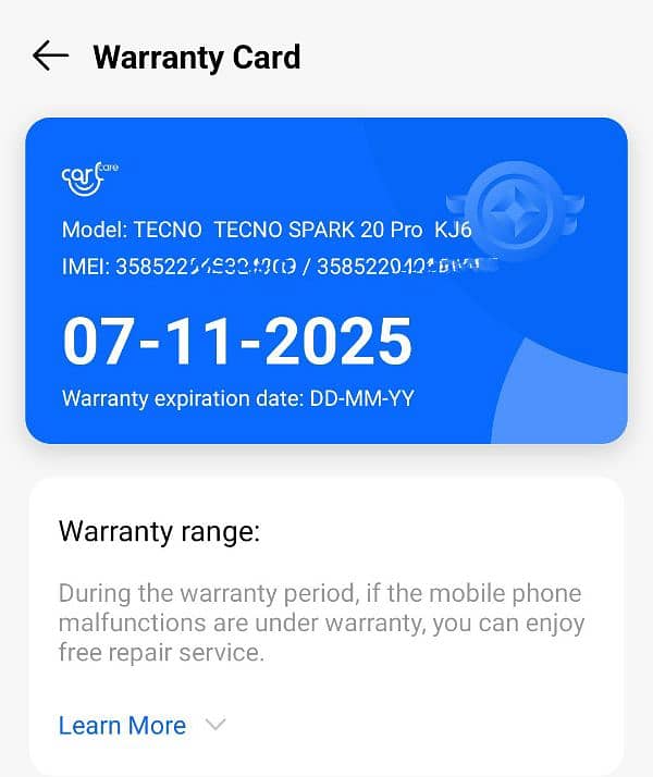 Tecno Spark 20 Pro Full warranty 3