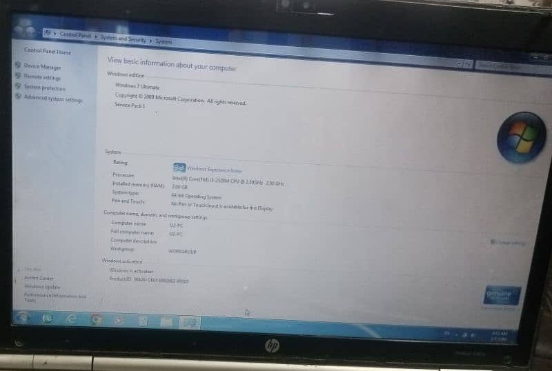 Hp laptop urgent for sale 0