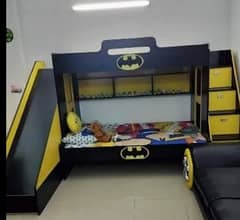 Batman Theme - kids Bunk Bed with Slide