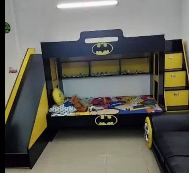 Batman Theme - kids Bunk Bed with Slide 0