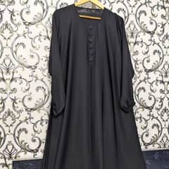 stylish plain nida maxi abaya for women