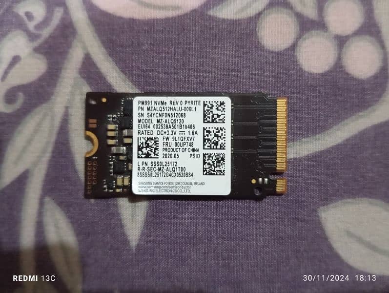 Samsung 991 NVMe Pyrite SSD 0