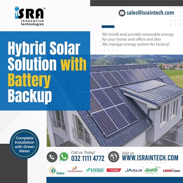 Solar Solutions with complete reliability / on grid / hybrid 2