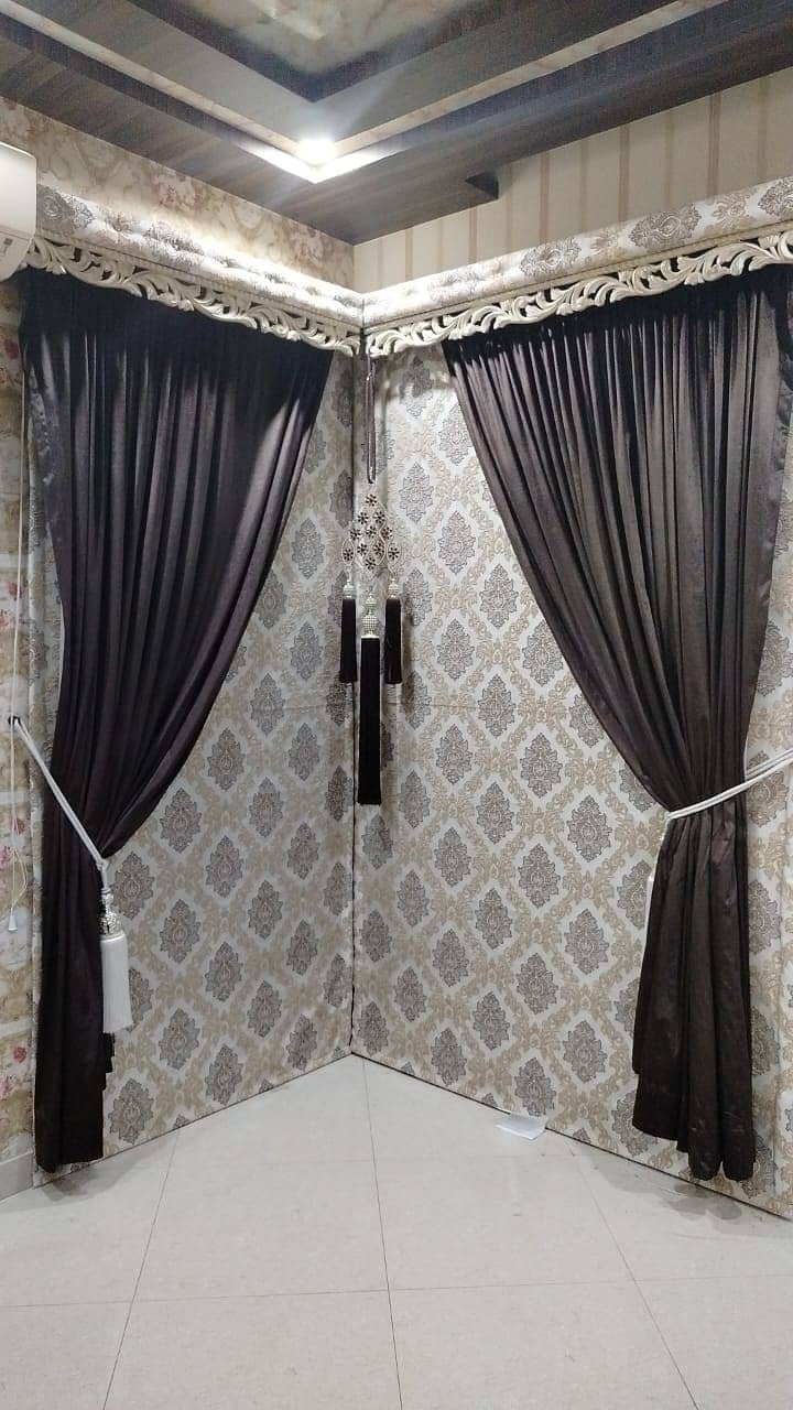 velvet Curtains with Blind 2