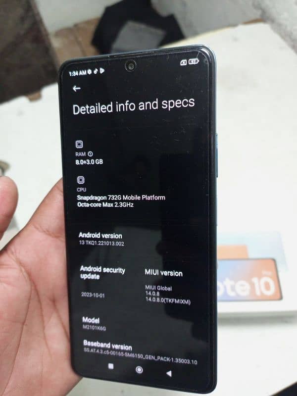 redmi note 10 pro 8/128 box charjar sat ha 6