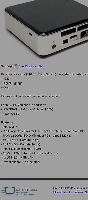 I5 USFF Desktop see All Details. 5