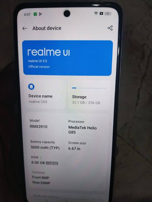 Realme C65 (8/256)GB For sale 5