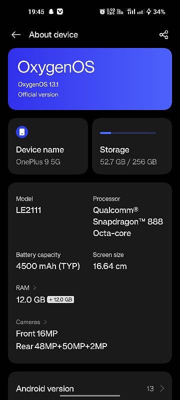 Oneplus 9 waterppack (12+12 ram/256) 888+ snapdragon (pubg 90FPS). 3