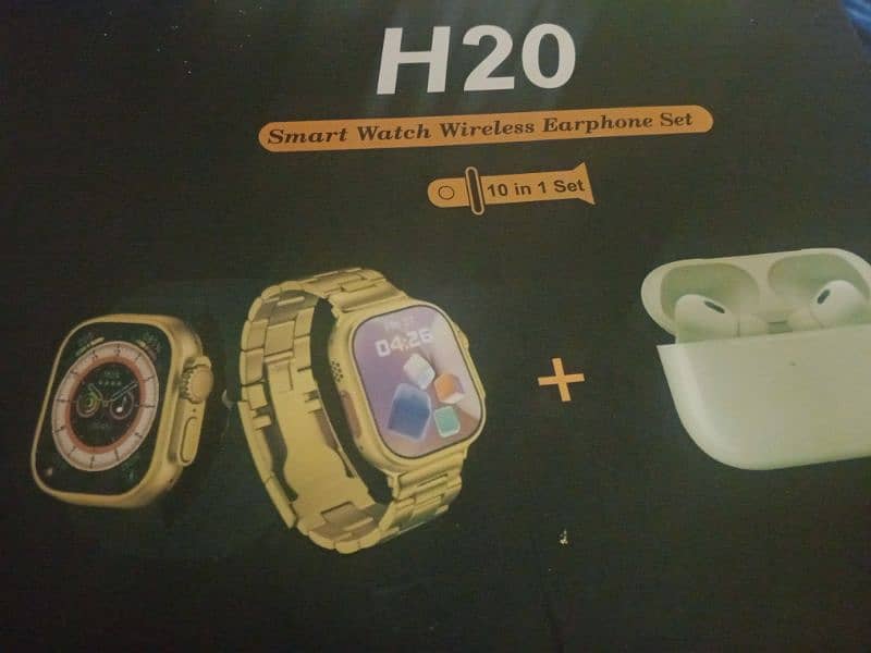 h20 smart watch with wireless earphone 0