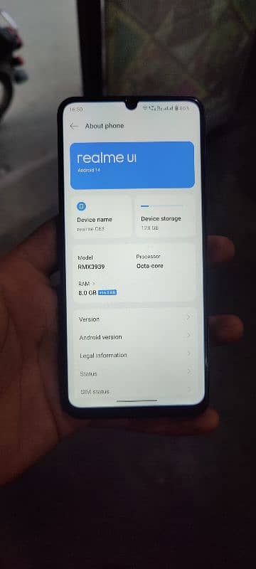 realme c63 8+16 128gb full box or wranty full sale exchange 4