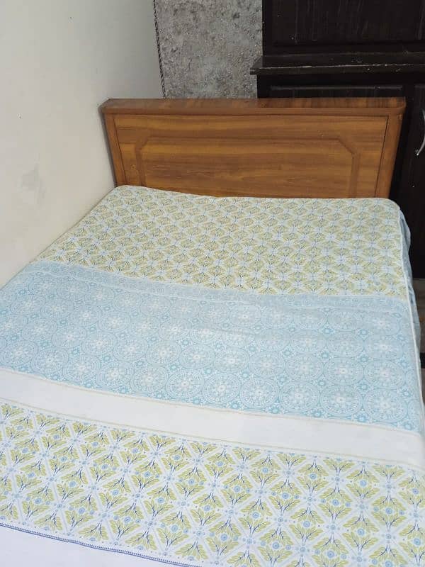 Wood Single Bed with Foam/Mattress 1