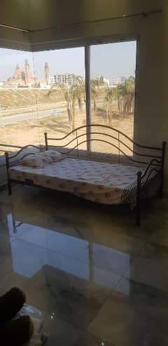 2 single iron bed with brand new 5 inchs mattress