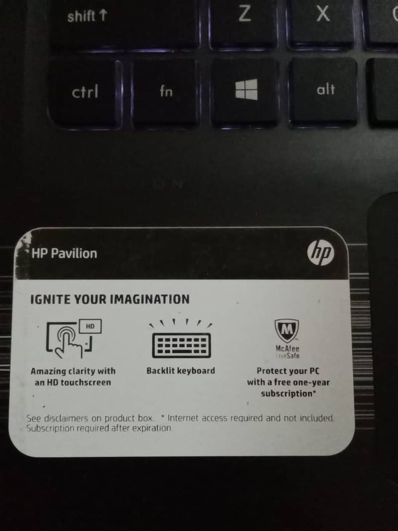 HP Laptop i5 7th gen with touch and numpad 8