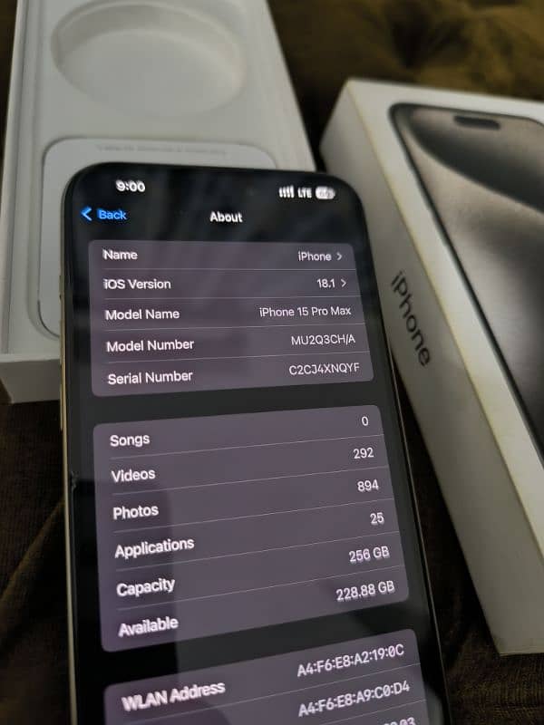 iPhone 15pro max 256 GB hk pta approved 6