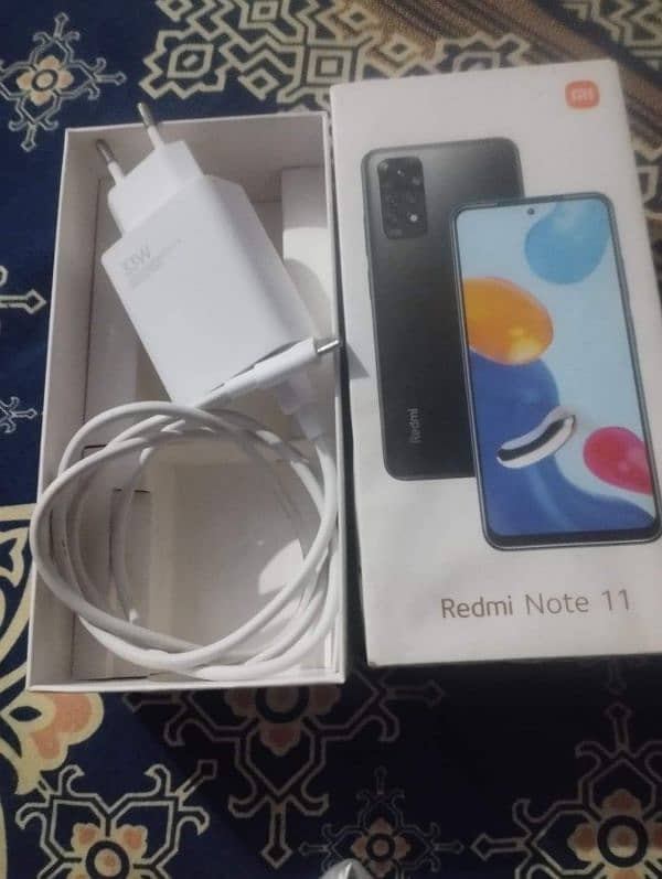 redmi note11 complete box 6/ 128 for sale location pindi bhattian 6