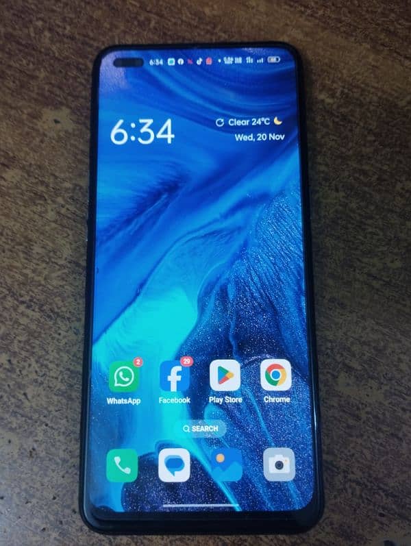 oppo Reno 4 8,128 with box charger 0