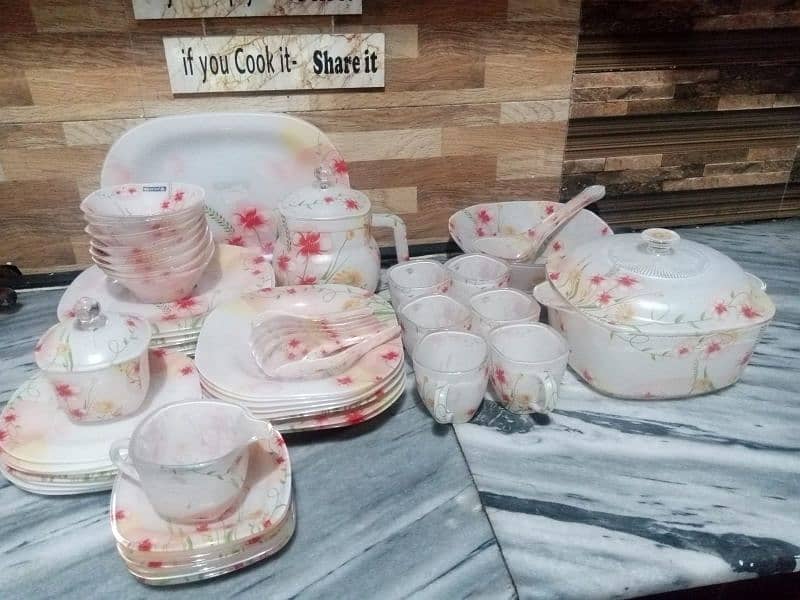 glass marble dinner set 2