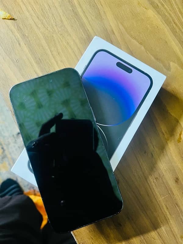 iphone 14 promax with box deep purple 0