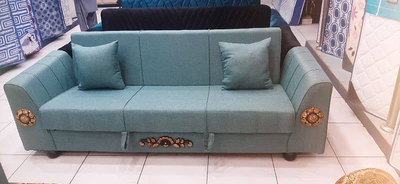 Sofa cum bed Three seter with 2 cushion 1