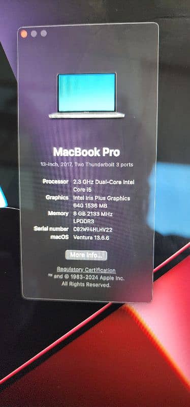 Macbook Pro 2017 Core i5 3