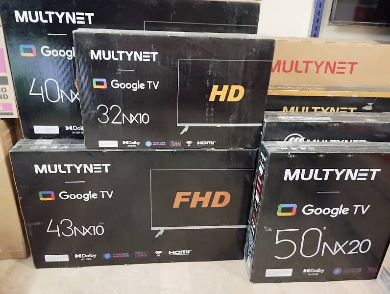 Grand Sale! Multynet 32'' To 75'' Frameless Official Google TV 0