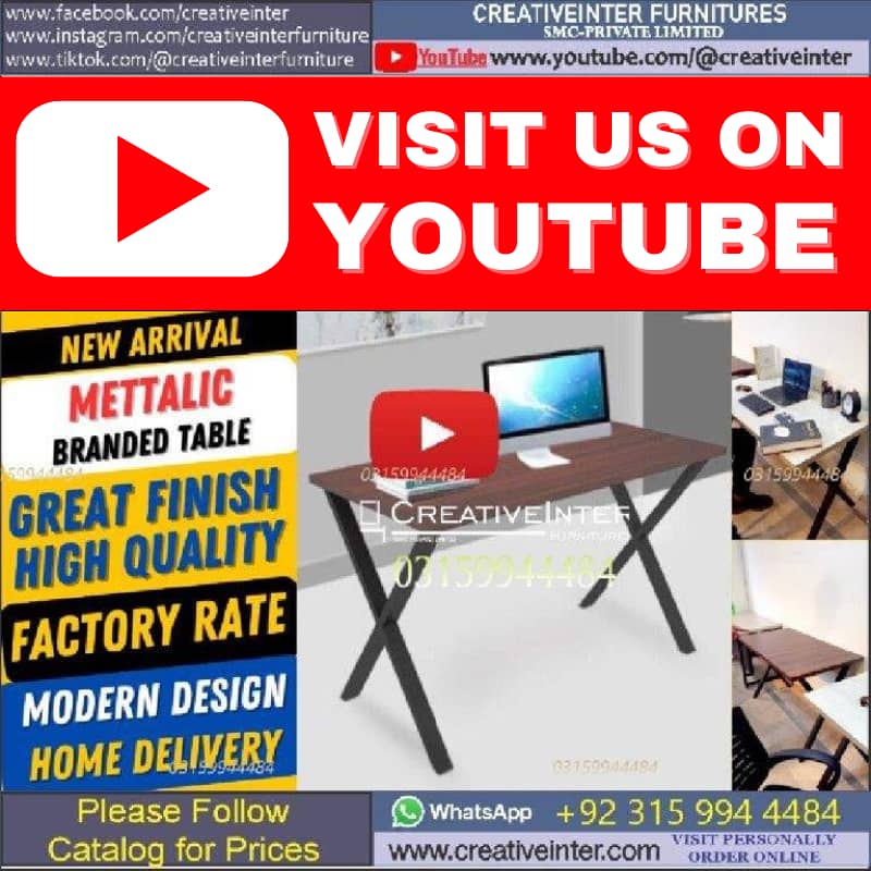 gaming Office table Modern desk chair workstation laptop study meetin 4