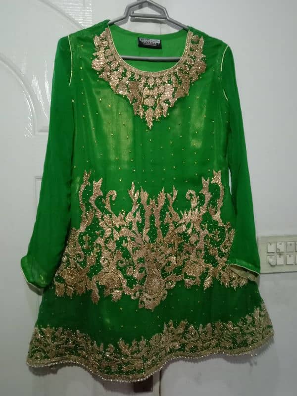 short frok with Capri and dupatta 0